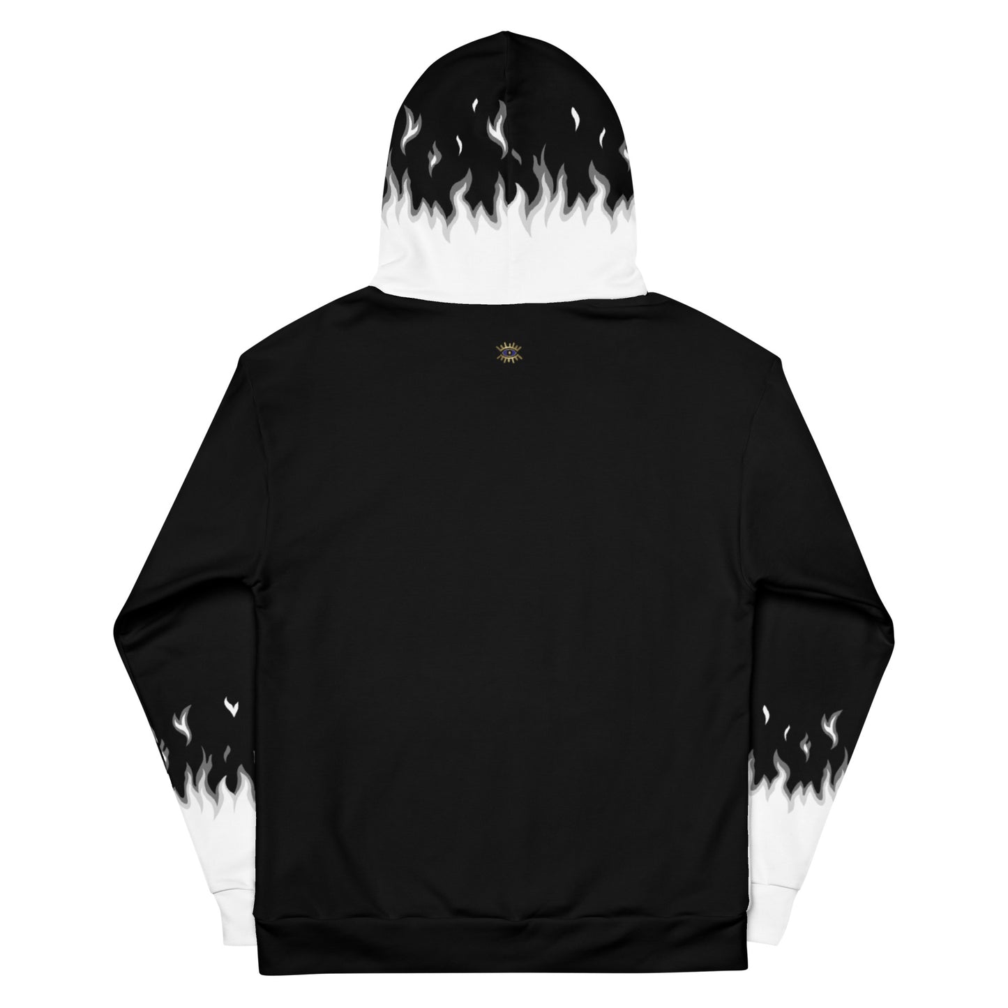 Black and White Fire Hoodie