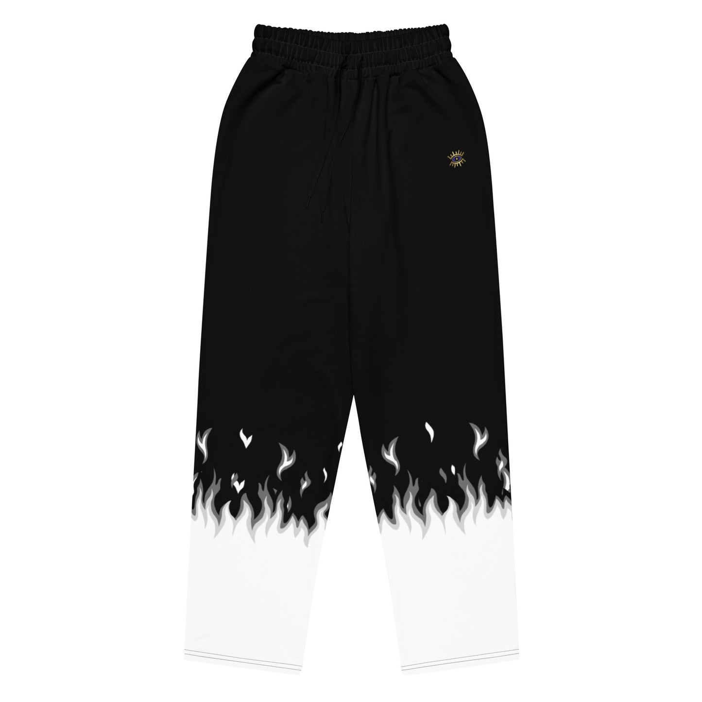 Black and White Fire Joggers